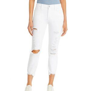 FRAME Le High Straight Distressed Jeans, Size 29